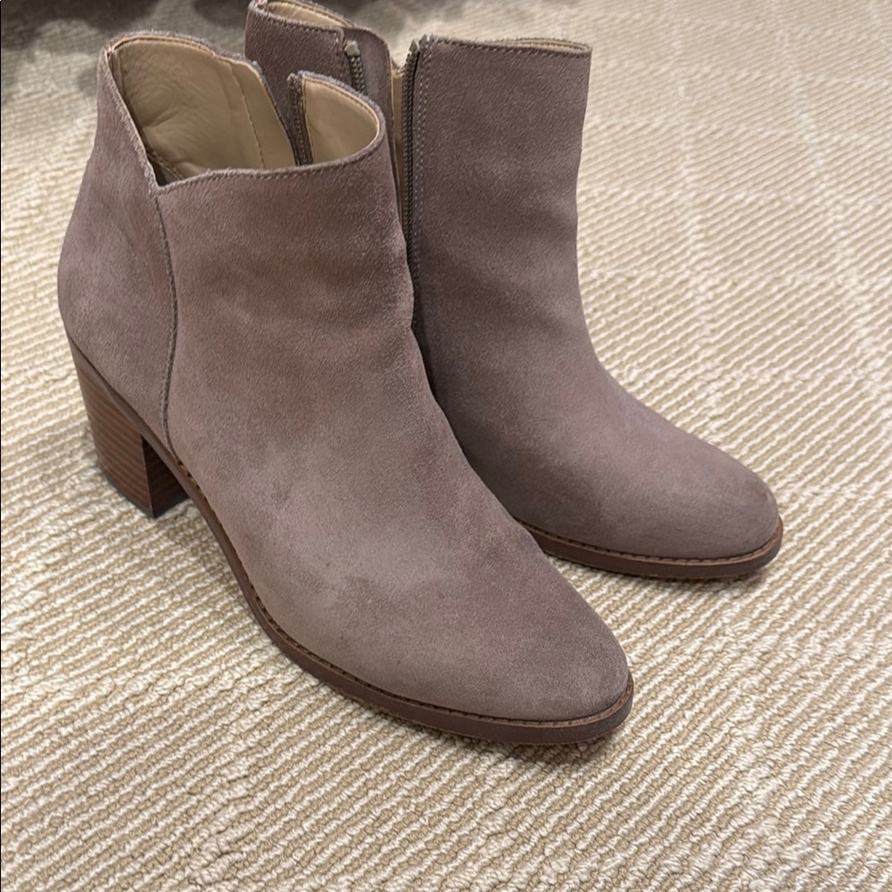 Lands' End Women's Ankle Boots - Taupe Suede